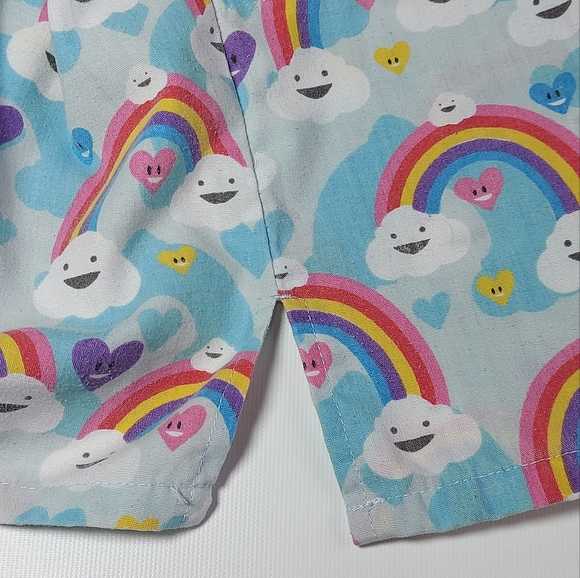 Scrubs Sort Sleeve Top Womens Blue Multi Rainbow Hearts, Small - Picture 10 of 12